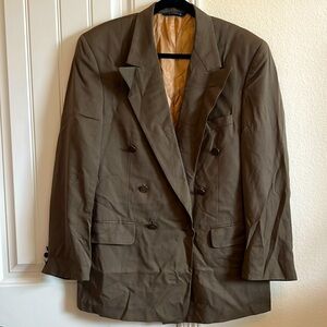 Vintage Burberrys’ Men’s Suit Jacket, 100% Pure Wool, Loomed in Italy, Blazer